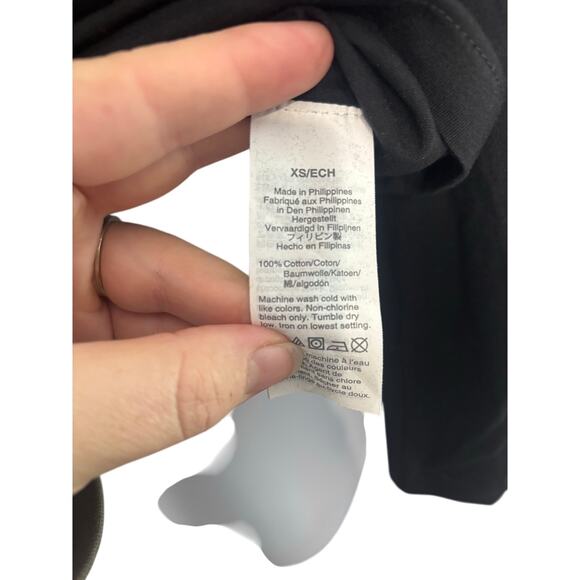 J.Crew Black 100% Cotton Turtleneck Tissue T-Shirt XS - Picture 3 of 4